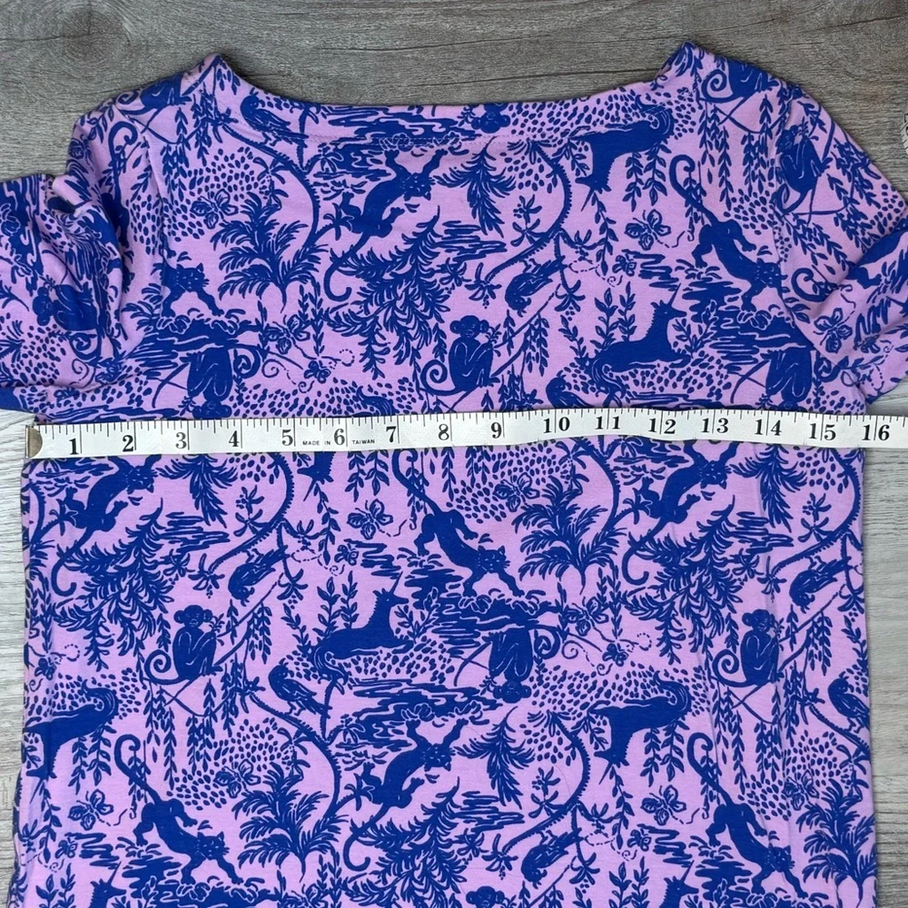 Lilly Pulitzer Girls UPF 50+ Mini Ruffled Sophie Dress XL (12/14) Lilac Safari